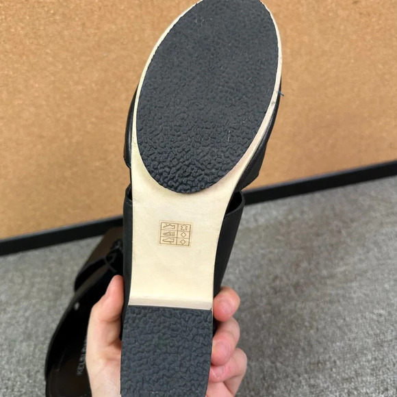 Kelsi Dagger Brooklyn Women's Leather Clog Wood Platform Heeled Sandal 9.5 - Picture 5 of 7